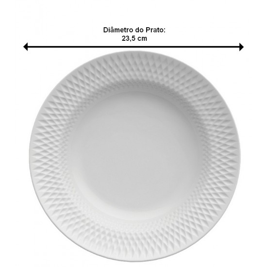 Prato 23,5cm Fundo Oslo Porcelana Germer
